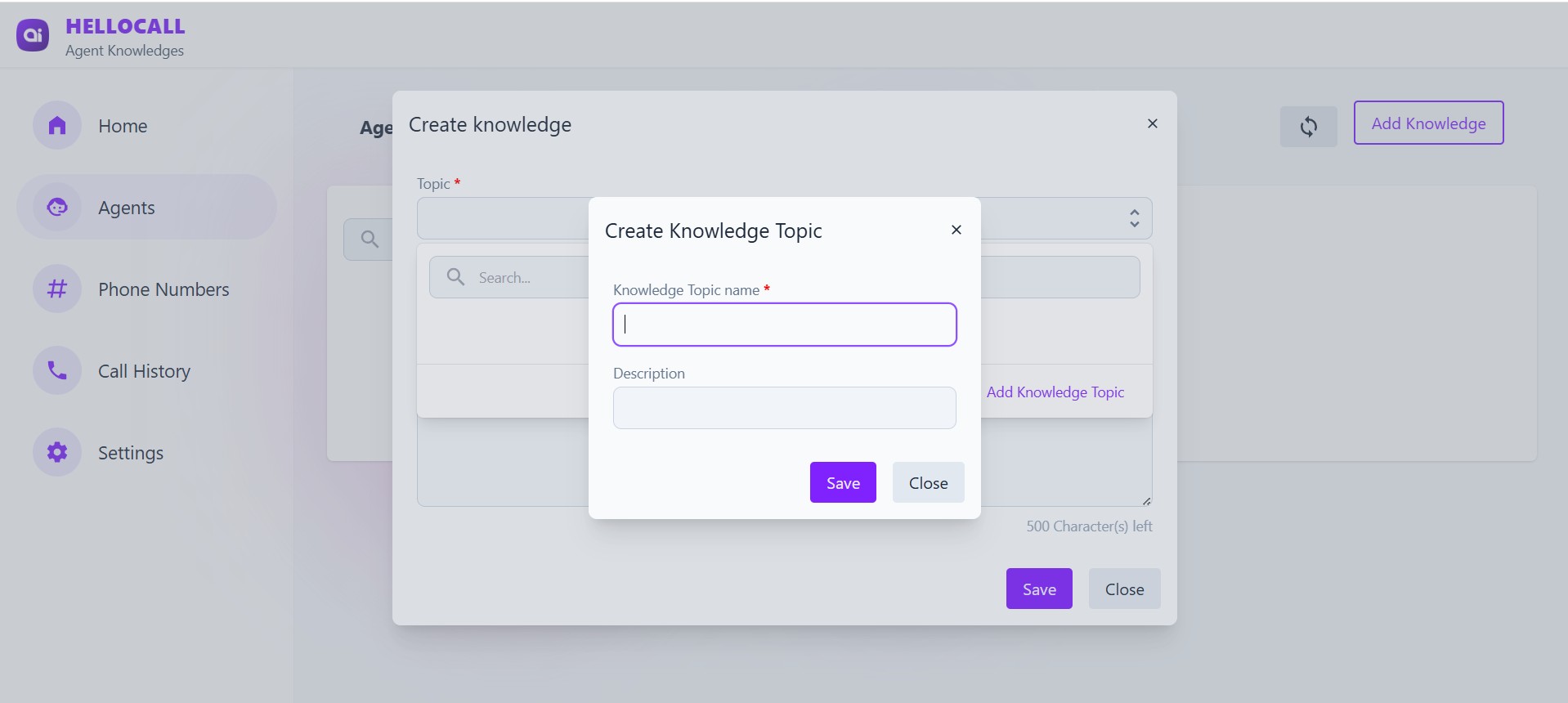 Enter Knowledge Topic